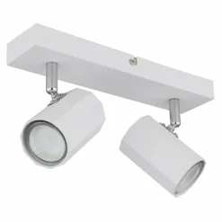 James Plafonnier, Spot de plafond, Applique murale, Spot mural Luminaires Globo Lighting Blanc, 2 lumières