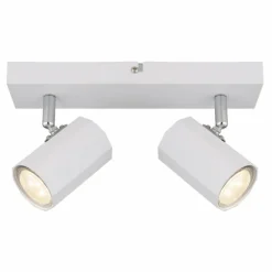 James Plafonnier, Spot de plafond, Applique murale, Spot mural Luminaires Globo Lighting Blanc, 2 lumières