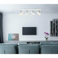 James Plafonnier, Spot de plafond, Applique murale, Spot mural Luminaires Globo Lighting Blanc, 4 lumières