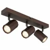 James Plafonnier, Spot de plafond, Applique murale, Spot mural Luminaires Globo Lighting Bronze, 3 lumières