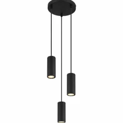 James Suspension Luminaires Globo Lighting Noir, 3 lumières