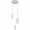 James Suspension Luminaires Globo Lighting Blanc, 3 lumières