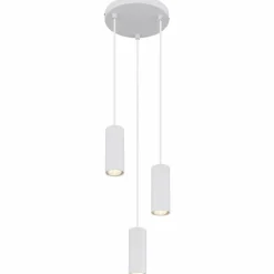 James Suspension Luminaires Globo Lighting Blanc, 3 lumières