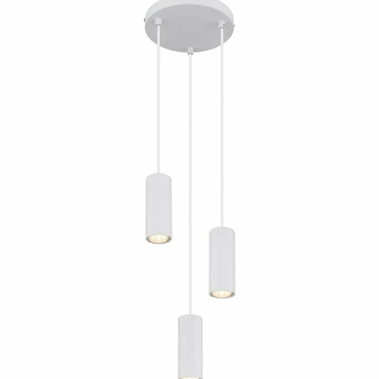James Suspension Luminaires Globo Lighting Blanc, 3 lumières