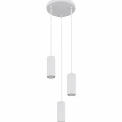 James Suspension Luminaires Globo Lighting Blanc, 3 lumières