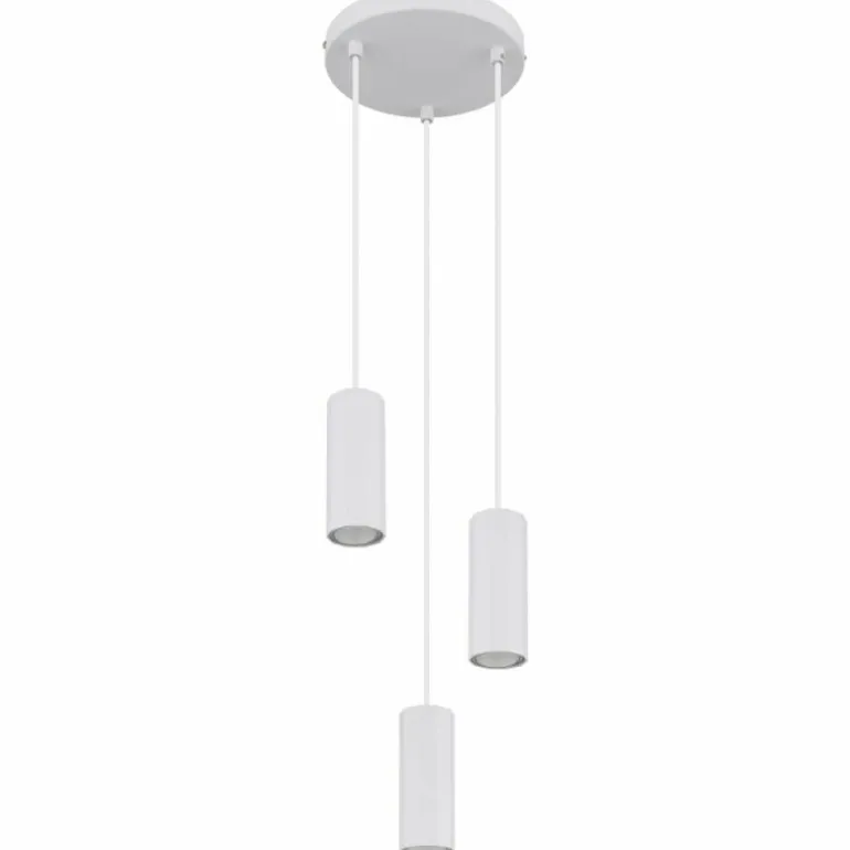 James Suspension Luminaires Globo Lighting Blanc, 3 lumières