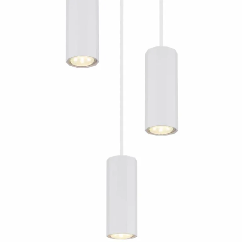 James Suspension Luminaires Globo Lighting Blanc, 3 lumières
