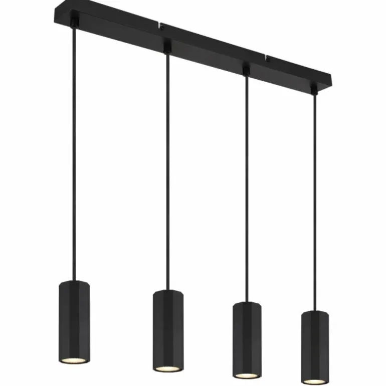 James Suspension Luminaires Globo Lighting Noir, 4 lumières