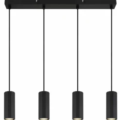 James Suspension Luminaires Globo Lighting Noir, 4 lumières