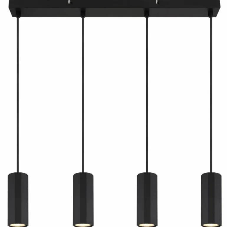 James Suspension Luminaires Globo Lighting Noir, 4 lumières