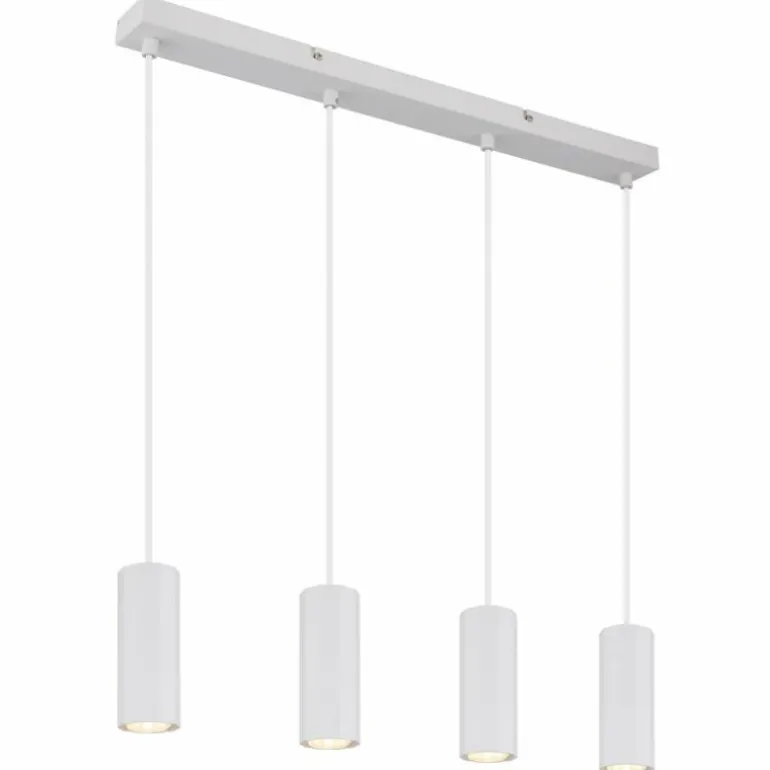 James Suspension Luminaires Globo Lighting Blanc, 4 lumières