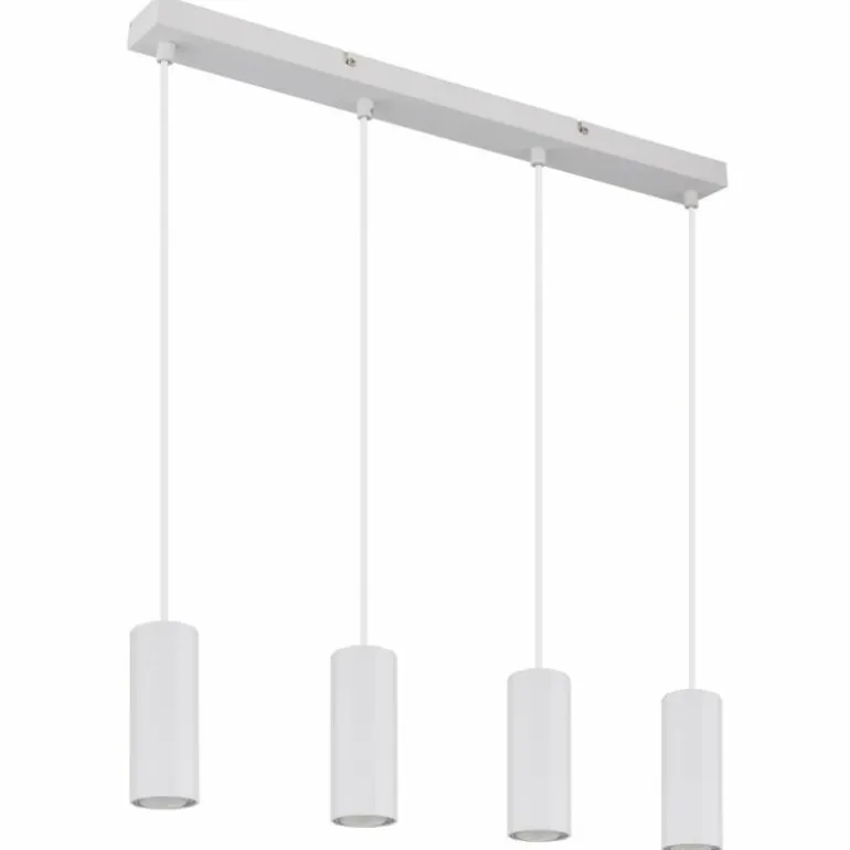 James Suspension Luminaires Globo Lighting Blanc, 4 lumières