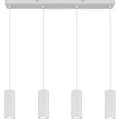 James Suspension Luminaires Globo Lighting Blanc, 4 lumières