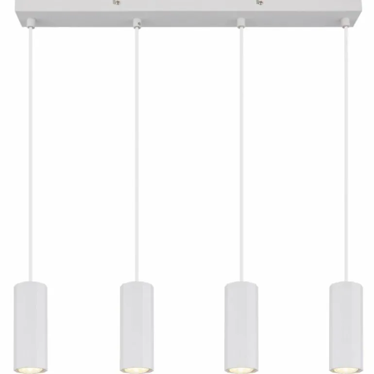 James Suspension Luminaires Globo Lighting Blanc, 4 lumières