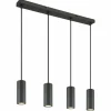 James Suspension Luminaires Globo Lighting Gris, 4 lumières
