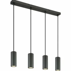 James Suspension Luminaires Globo Lighting Gris, 4 lumières