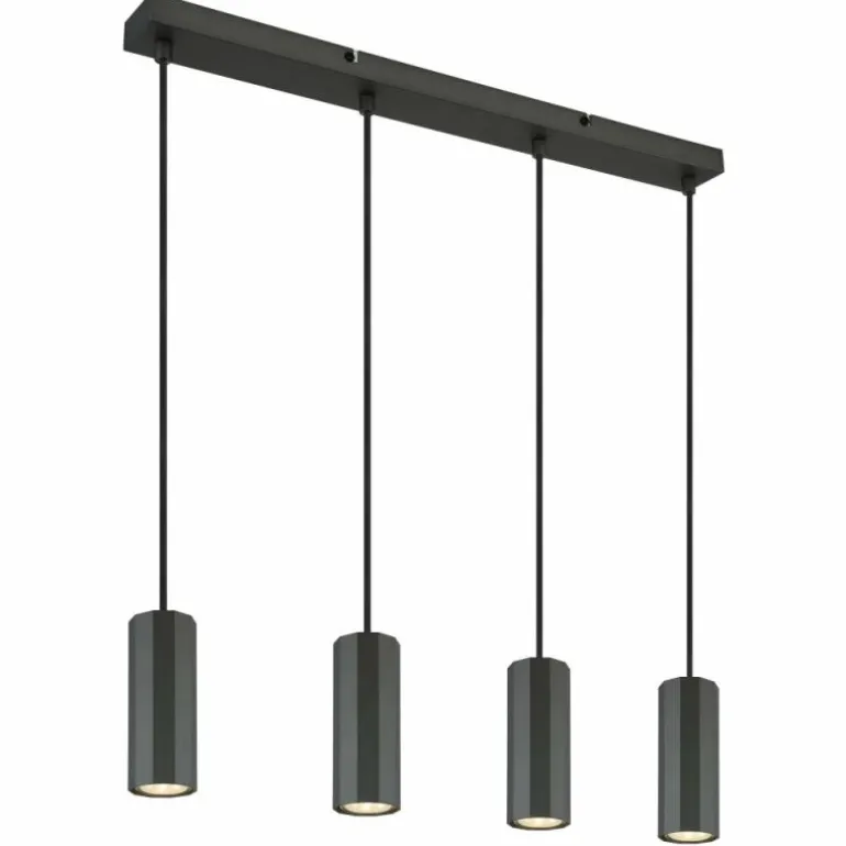 James Suspension Luminaires Globo Lighting Gris, 4 lumières