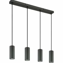 James Suspension Luminaires Globo Lighting Gris, 4 lumières