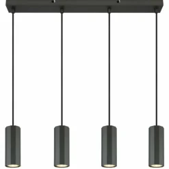 James Suspension Luminaires Globo Lighting Gris, 4 lumières