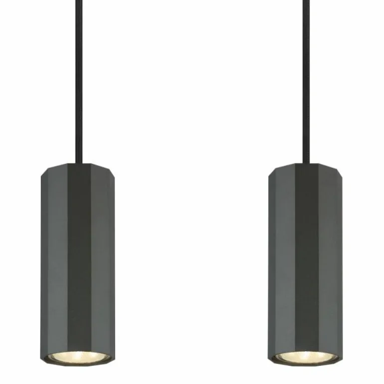James Suspension Luminaires Globo Lighting Gris, 4 lumières
