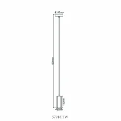 James Suspension Luminaires Globo Lighting Blanc, 1 lumière