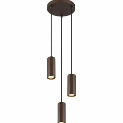 James Suspension Luminaires Globo Lighting Bronze, 3 lumières