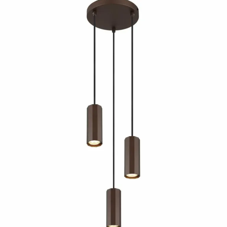 James Suspension Luminaires Globo Lighting Bronze, 3 lumières