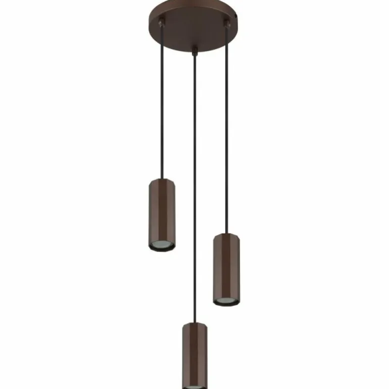James Suspension Luminaires Globo Lighting Bronze, 3 lumières
