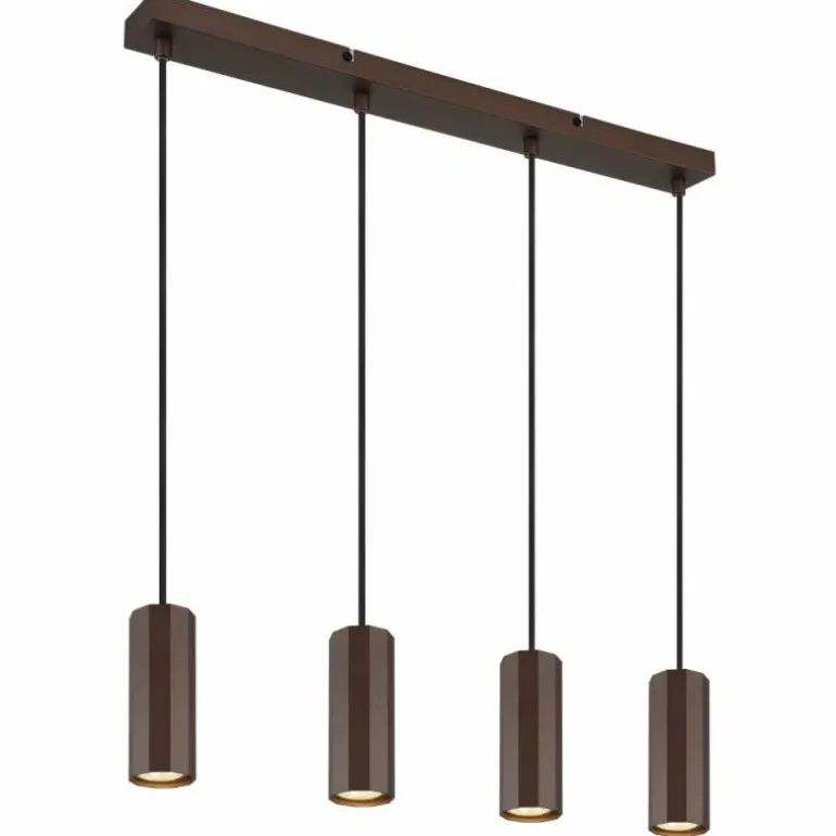 James Suspension Luminaires Globo Lighting Bronze, 4 lumières