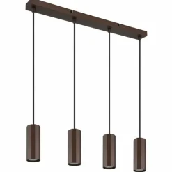 James Suspension Luminaires Globo Lighting Bronze, 4 lumières