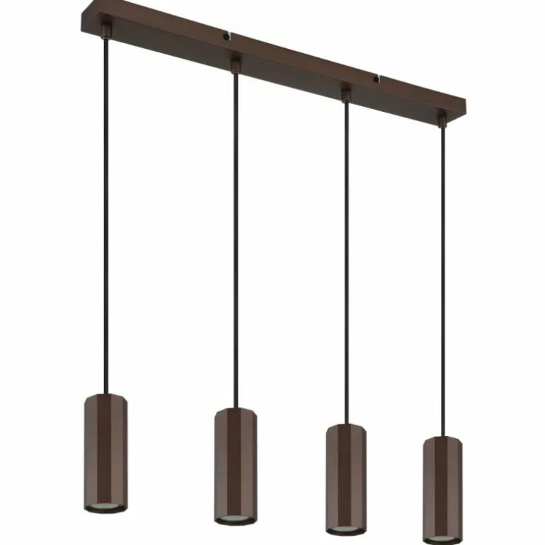 James Suspension Luminaires Globo Lighting Bronze, 4 lumières