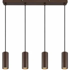 James Suspension Luminaires Globo Lighting Bronze, 4 lumières
