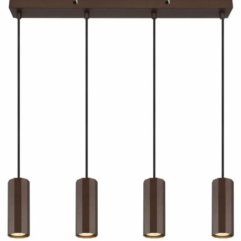 James Suspension Luminaires Globo Lighting Bronze, 4 lumières