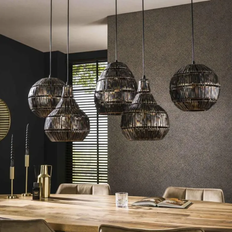 Jamprestes Suspension Brun, Noir, 5 lumières