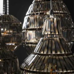 Jamprestes Suspension Brun, Noir, 5 lumières