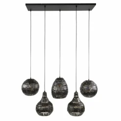 Jamprestes Suspension Brun, Noir, 5 lumières