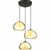 Jella Suspension Luminaires Globo Lighting Noir, 3 lumières