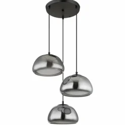 Jella Suspension Luminaires Globo Lighting Noir, 3 lumières