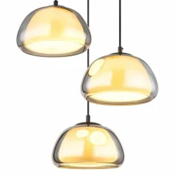 Jella Suspension Luminaires Globo Lighting Noir, 3 lumières