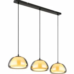 Jella Suspension Luminaires Globo Lighting Noir, 3 lumières