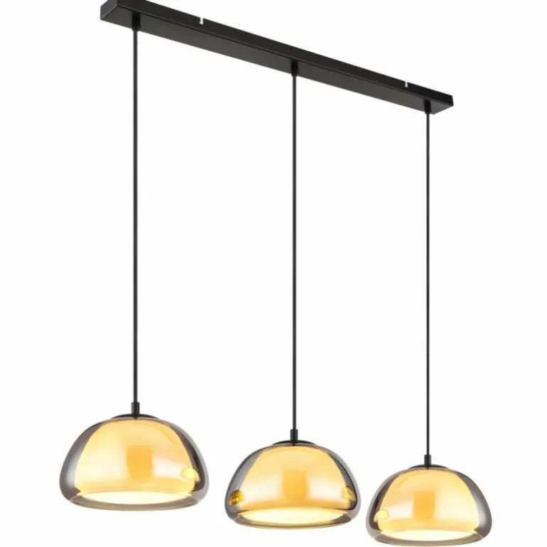 Jella Suspension Luminaires Globo Lighting Noir, 3 lumières