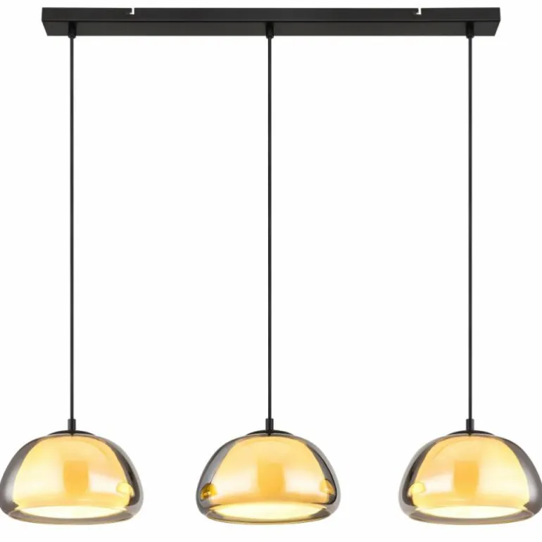 Jella Suspension Luminaires Globo Lighting Noir, 3 lumières
