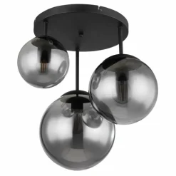JOEL Plafonnier Luminaires Globo Lighting Noir, 3 lumières