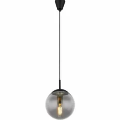 JOEL Suspension Luminaires Globo Lighting Noir, 1 lumière