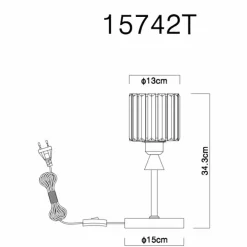 Jordana Lampe à poser Luminaires Globo Lighting Noir, 1 lumière