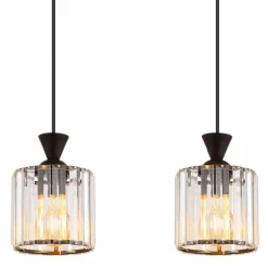 Jordana Suspension Luminaires Globo Lighting Noir, 4 lumières