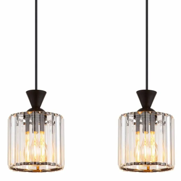 Jordana Suspension Luminaires Globo Lighting Noir, 4 lumières