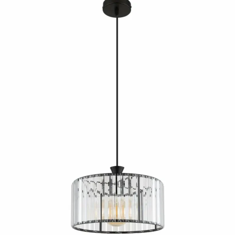 Jordana Suspension Luminaires Globo Lighting Noir, 1 lumière