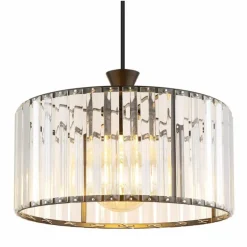 Jordana Suspension Luminaires Globo Lighting Noir, 1 lumière
