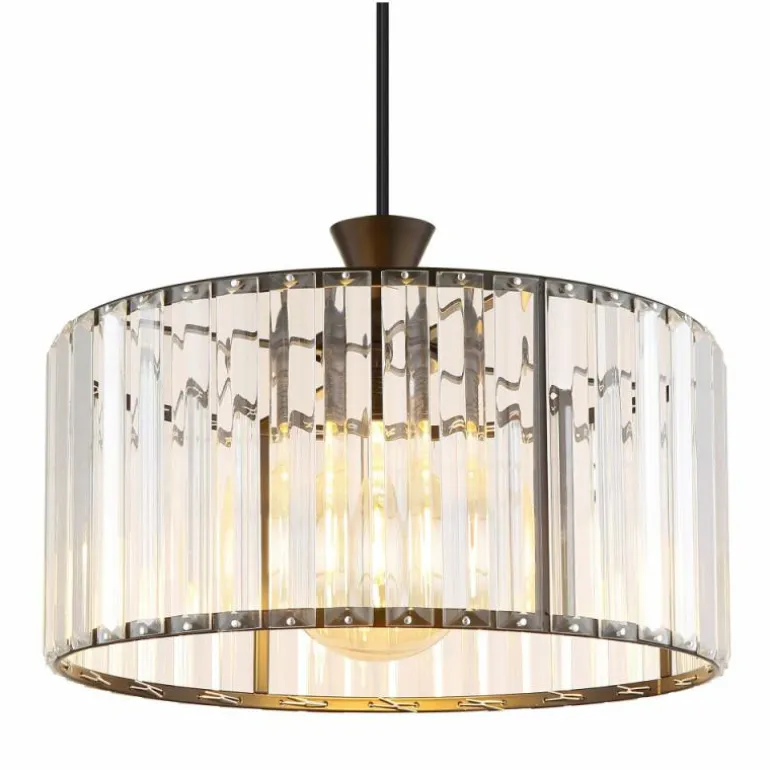 Jordana Suspension Luminaires Globo Lighting Noir, 1 lumière